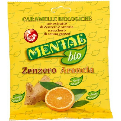 Mental Bio Cukríky Zázvor a Pomaranč 90 g