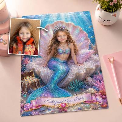 Art Gift Персонализиран пъзел Русалка със снимка