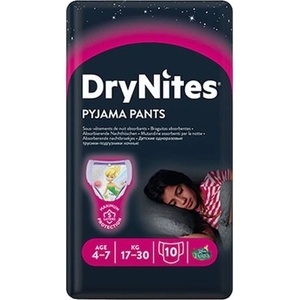 Huggies Нощни пелени гащи момиче 4-7 години Huggies - DryNites, 10 броя (7547)