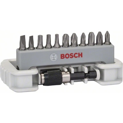 BOSCH 11-diel. súprava skrutkovacích hrotov vrátane držiaka skrutkovacích hrotov PH1; PH2; PH3; PZ1; PZ2; PZ3; T10; T15; T20; T25; T30; 25 mm