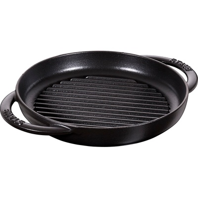 Staub Liatinová grilovacia panvica okrúhla čierna 30 cm