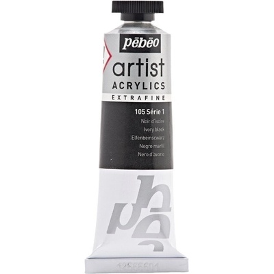 Pébéo Artist АКРИЛНА боя Ivory Black 37 ml 1 бр (906-105)