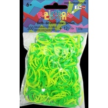 RAINBOW LOOM Original gumičky 300 kusov žlto zelené