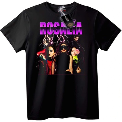 NOONEBRAND Тениска Rosalía Музика - M, Black