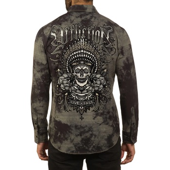 Image 1 of AFFLICTION мъжка риза affliction - gallatin - ОПУШЕНА МАСЛИНА - 110wv927-duov