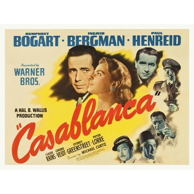 Plagát, Obraz - Casablanca, 40 × 30 cm