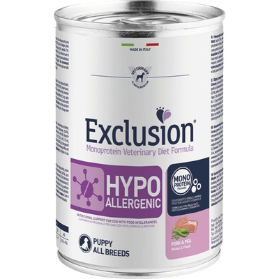 Exclusion hypoalergenní pro štěňata vepřové hrášek 400 g