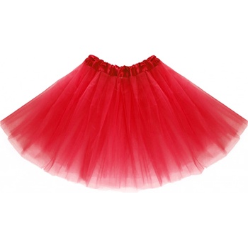 Tylová tutu sukně červená 40 cm: červená
