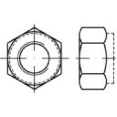 TOOLCRAFT TO-5430027 šesťhranné matice M20 DIN 6924 ocel glavanizované zinkom 50 ks