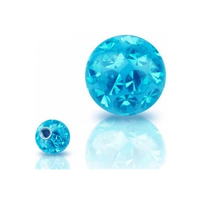 Šperky4U náhradní kulička s krystaly Swarovski závit tmavě tyrkysová ND01023-05-DQ