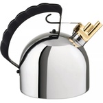 Alessi Чайник за котлон 9091 2 l, сребърен / черен, неръждаема стомана, Alessi (AL9091FM)