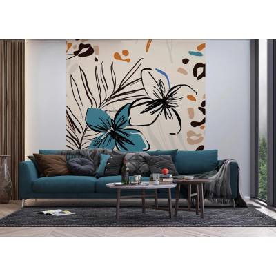 Ag Design FT3P-5915 Vliesová fototapeta na zed' Květinová Malba, rozměry 225 x 270 cm