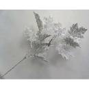 Magic Home Vianočná vetvička 65 cm strieborná