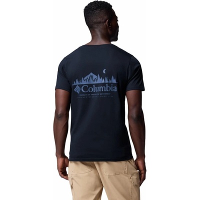Columbia Rapid Ridge Back Graphic Tee 2 pánske tričko Black Heavenly Horizons