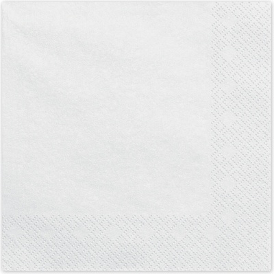 PartyDeco ubrousky papírové bílé 33x33cm