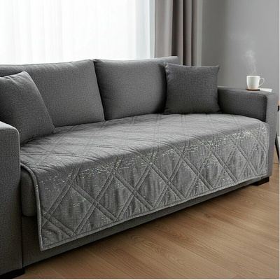 Mybesthome Přehoz na sedačku pohovku SUOMA tmavě šedá 170x210 cm – Zboží Dáma