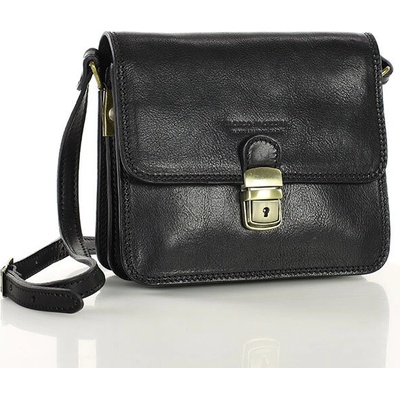 Mazzini Marco Florence bag prémiová štvorcová kožená taška L250c čierna