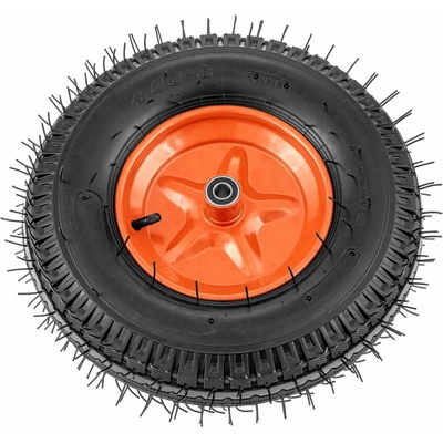 PALISAD Колело пневматично, подсилено, гума 8pr, 4.00-8 d400 мм, на лагер, вътр. d 20 мм, дължина на оста 90