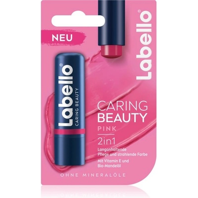 Labello Caring Beauty tónovací balzam na pery Pink 4,8 ml