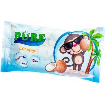 Pure Мокри кърпи Pure 15бр - Кокос (1558)