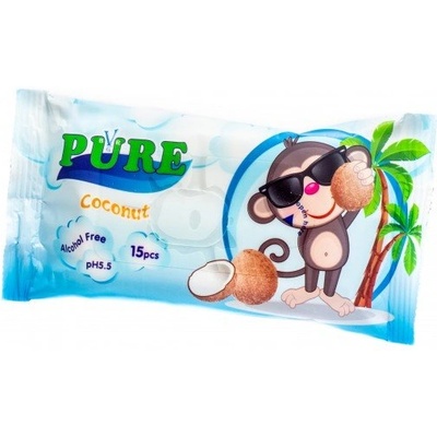 Pure Мокри кърпи Pure 15бр - Кокос (1558)