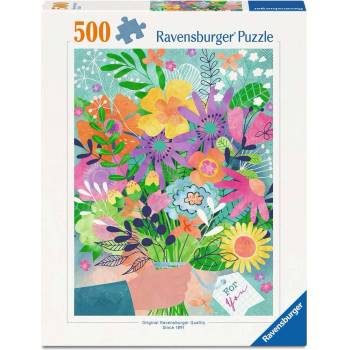 Ravensburger Пъзел Ravensburger от 500 части - Цветя за теб (12001795)