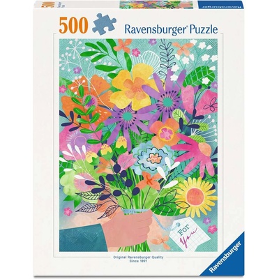 Ravensburger Пъзел Ravensburger от 500 части - Цветя за теб (12001795)