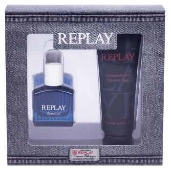 Replay Essential For Him подаръчен комплект: EDT 30 ml + душ гел 100 ml за мъже