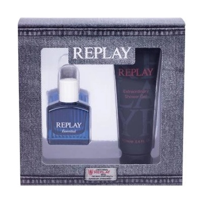 Replay Essential For Him подаръчен комплект: EDT 30 ml + душ гел 100 ml за мъже