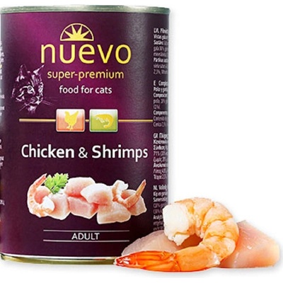 NUEVO Cat Adult Kuře a krevety 400 g