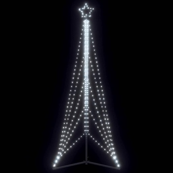 vidaXL LED коледна елха 525 светодиода студено бяло 302 см (4016417)