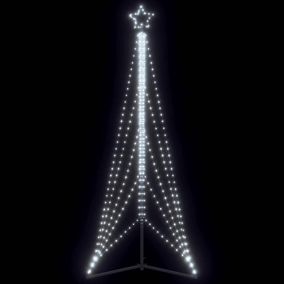 vidaXL LED коледна елха 525 светодиода студено бяло 302 см (4016417)