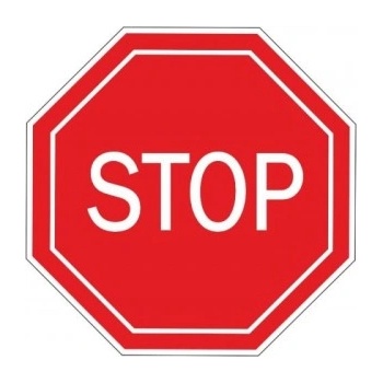 APLI самозалепващ стикер "stop (10702168)