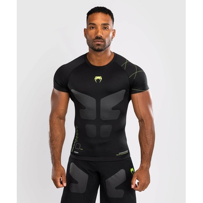 Venum Rashguard Training Camp 4.0 krátke rukávy Black/Neon Green
