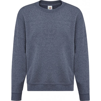 Fruit of the Loom dětská mikina F.O.L. Classic Kids Set-In Sweat tmavý denim melír