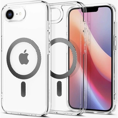 Spigen Хибриден кейс с висока степен на защита с MagSafe за iPhone 17e, iPhone 16e - Spigen Ultra Hybrid MagSafe Case (прозрачен-карбон) (ACS09140)