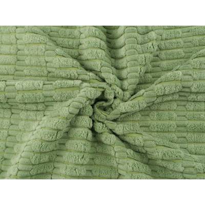 Stoklasa Dekorační látka s 3D plyšovou strukturou Balení: 1 m, Varianta: 5 7(305 g/m²) zelenkavá 5 7(305 g/m²) zelenkavá