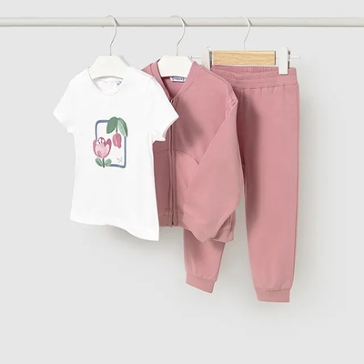 Mayoral Анцуг 3 части розов цвят за мини момиче Майорал