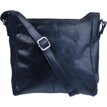 LederArt dámská kožená kabelka přes rameno LA-1628 černá