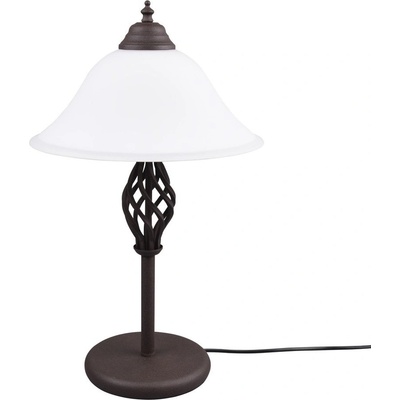 TRIO Тъмнокафява настолна лампа със стъклен абажур (височина 50 cm) Rustica - Trio (501000224)