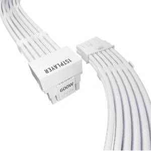 1stPlayer модулен кабел Custom Sleeved Modding Cable White - PCIe 5.0 12VHPWR M/M (FM2-B-WH) - desktop
