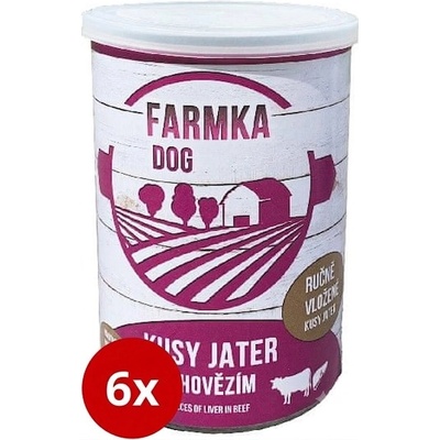 Sokol Falco Farmka Dog kusy pečene v hovädzom 6 x 400 g