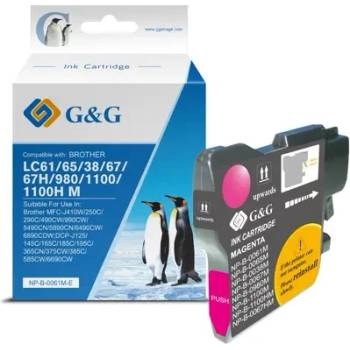 Compatible ГЛАВА ЗА BROTHER MFC 250C/290C/DCP 145C/165C/MFC 6490CW/DCP 6690CW - LC980M (LC-980M) / LC1100M (LC-1100M) - Magenta - PN NP-B-0061M - G&G (200BRALC 980/1100M)