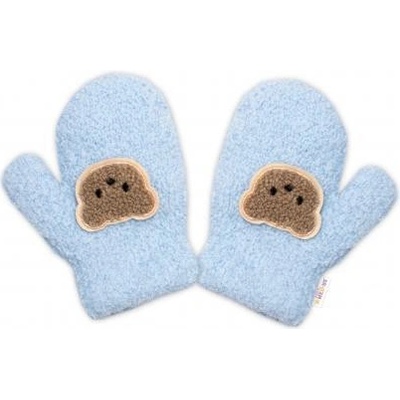 Be Snazzy Zimní rukavičky froté Medvídek Modré