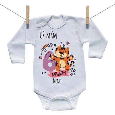Boodyy Body s dlhým rukávom Už mám 6 mesiacov so zvieratkom
