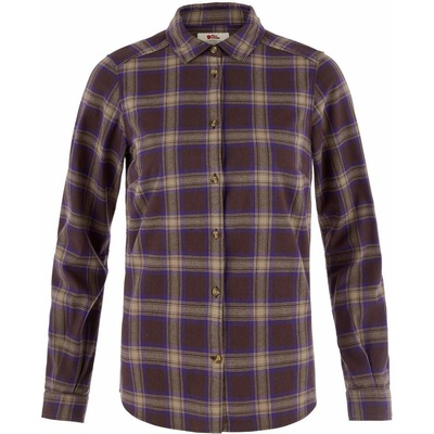 Fjallraven Övik Classic Flannel Shirt W Black Oak-Dark Violet