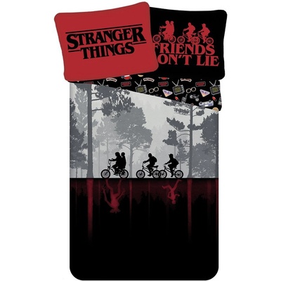 Jerry Fabrics Единично памучно детско спално бельо 140x200 cm Stranger Things "Upside Down" - Jerry Fabrics (25BS003)