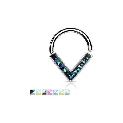Piercingate piercing segment s opály PKR00150 Růžová