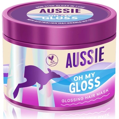 Aussie Oh My Gloss Glossing Hair Mask озаряваща хидратираща маска За коса 500ml