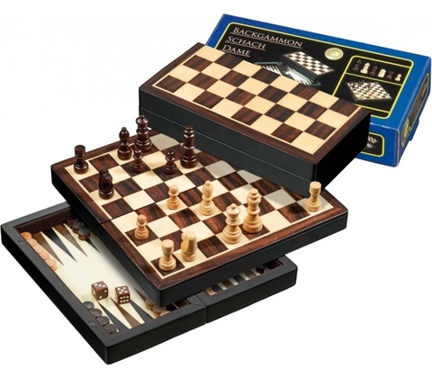 Šachy & dáma & backgammon cestovní